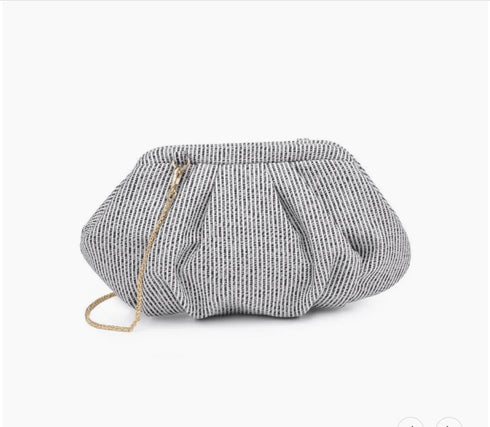 Sadie Clutch - Urban Expressions - Black/White Stripe